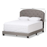Lexi Modern and Contemporary Light Grey Fabric Upholstered Queen Size Bed